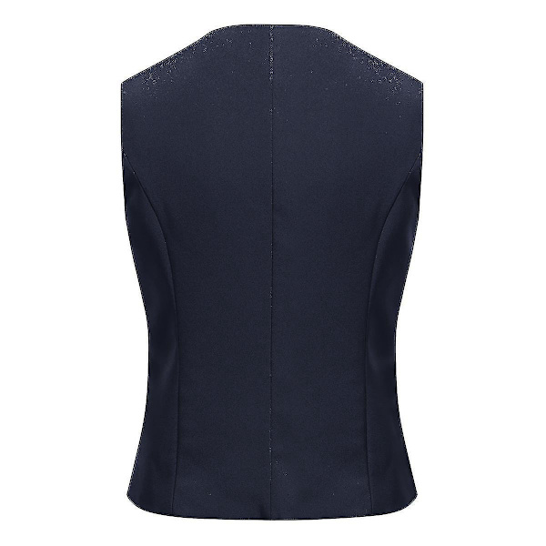 Formell V-hals Vest for Kvinner | Ensfarget | XL | Blå