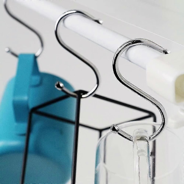 15 st S-krokar Stort Paket Med 9 Cm Silver S-krokar Rostfritt Stål (silver)_SZXM