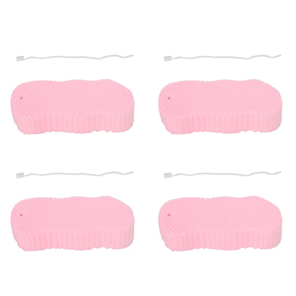 3D badesvamp eksfolierende blød elastisk smertefri brusesvamp til voksne baby 4 stk.