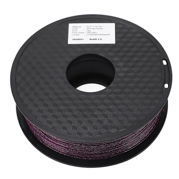 3D Printer PLA Filament Transparent Blankt Udseende Glat Udskrivning Anti-Bøjning 1,75 mm Printer Filament Lilla