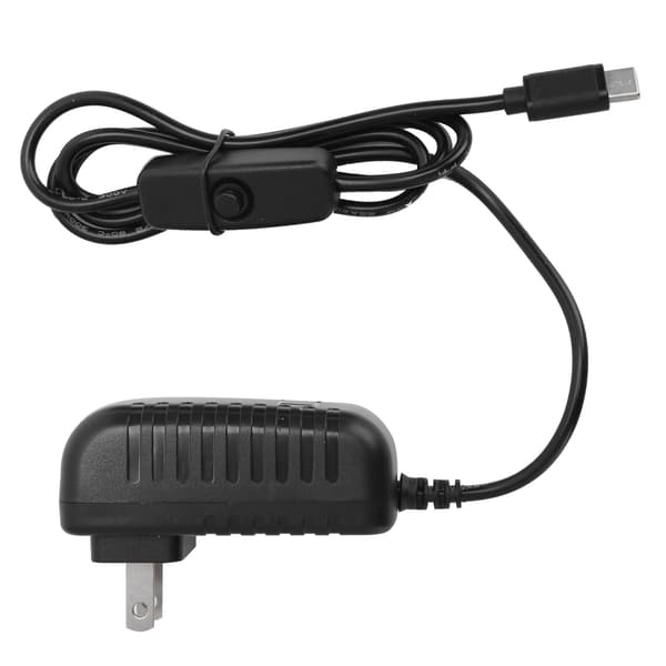 Virtalähde Raspberry Pi 4B:lle 5V 3A TypeC-laturi virtasovitin On OFF -kytkimellä 100-240V (US-pistoke)