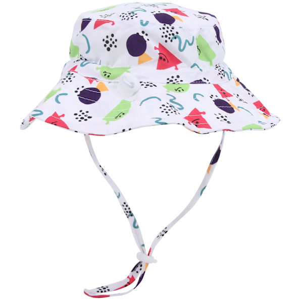 Justerbar strandhat med spand, unisex baby dreng pige udendørs børnespand hatrød trekant S