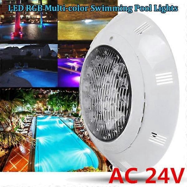 7 Färger 24V 18W LED RGB Pool Ljusstark Lampa /Fjärrkontroll