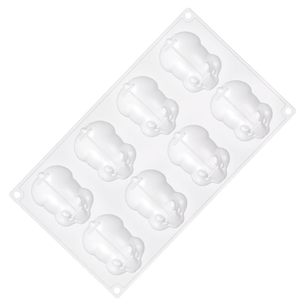 8 Hulrum Rotteform Silikone Museform Sød Bageform til Kage Gele Chokolade