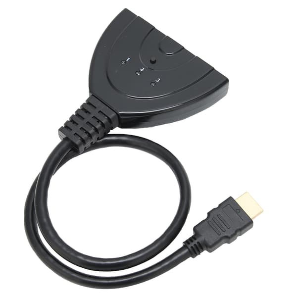 3-ports High-Definition Multimedia Interface Switch 3 ind 1 ud 1080P Hub Switcher Plug and Play Splitter Adapterkabel