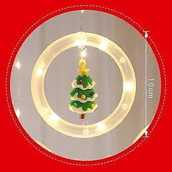 Juldekoration för fönster med önskekula, blinkande LED-lykta, stjärnklar julgransljusslinga, USB-istappsljus