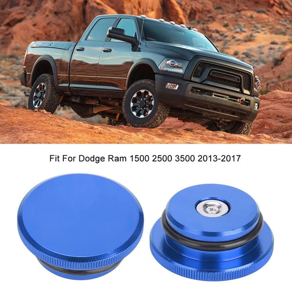 Brændstoftankdæksel i aluminiumslegering, passer til Dodge Ram 1500 2500 3500 2013-2017 (blå)