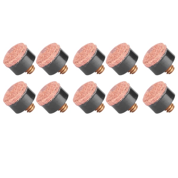 10 stk Biljard Snooker Pool Cue Pole Tip Reservedeler Utstyr Tilbehør (12mm)