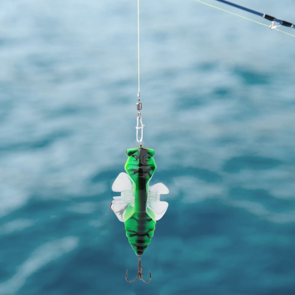 Hard Fish Lure Bionic Cicada Shape fiskebete med roterande snurrar Propeller Diskantkrok 7,5 cmY238-5