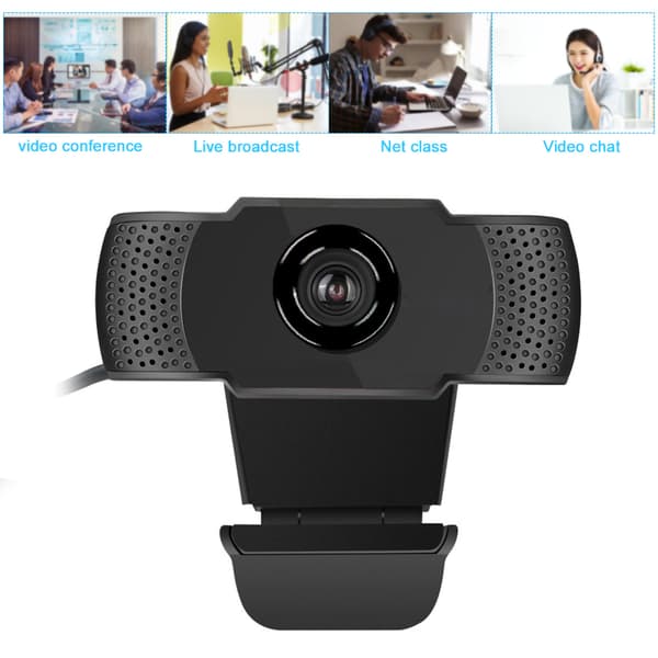 Webcam 1080p Sort Computer Kontor Kamera Indbygget Mikrofon Gratis Driver USB X22
