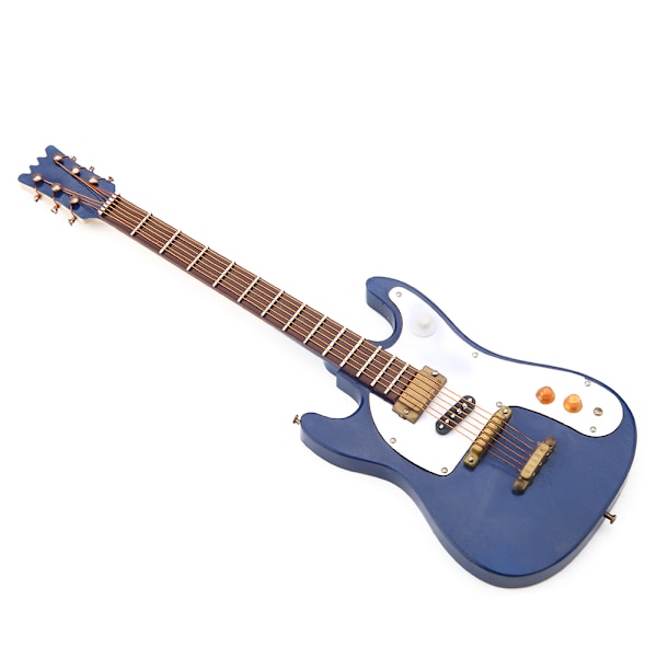 Udsøgt træ miniguitar Model Display Dekoration Hjem Kaffe Hus Ornament 3-500-E36