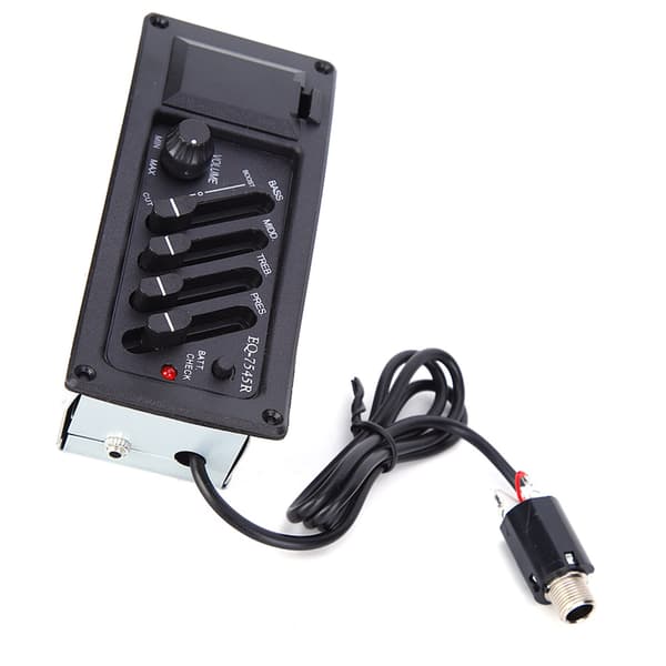 Gitarr Pickup EQ Klassisk Trä Akustisk Elektrisk Låda BASS MIDD TREB PRES Pickup 7545R