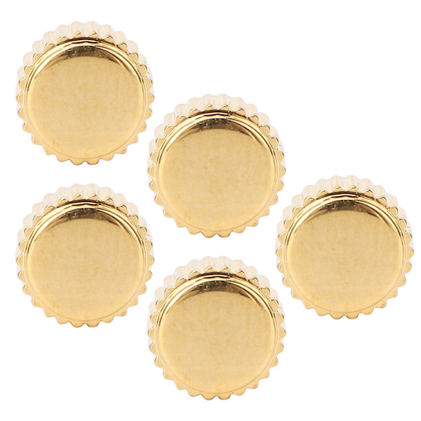 5 st ståkronor för klockreparation, reservdelar, tillbehör, set, guld, 5,5 mm / 0,22 tum