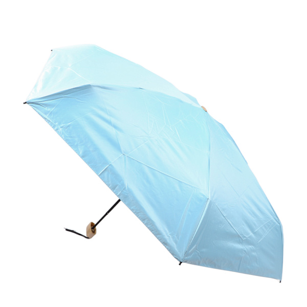 6 Rib Umbrella Impact Cloth UV Beskyttelse Robust Bærbar Folde Paraply til Mænd Kvinder