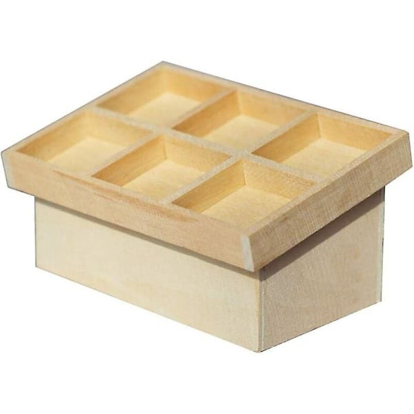 1/12 Miniatyr Trähus Frukt Grönsaksställ Actionfigur Mikro Landskap Dekor Heminredning Gåva