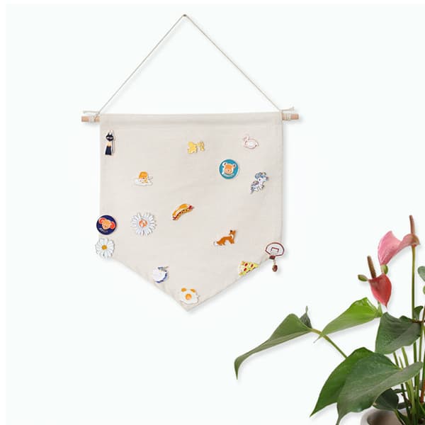 3PCS Pin Wall Display Banners Tom Hängande Organizer för Märke Brosch Samlingar Heminredning Beige S