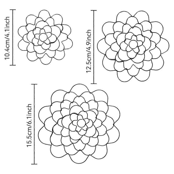3-pack Blomstergrodor Tråd Blomsterarrangemangsverktyg Blomsterlock Arrangör