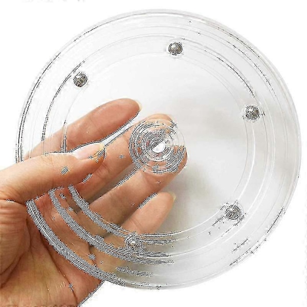 4 stk. Klar Lazy Turntable, 6 tommers Akryl Dreieskive Lager For Dekorering, Klar Svingbar Organizer - ya