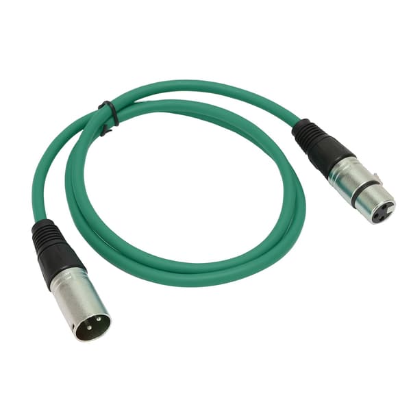 3-pin han til hun mikrofonkabel holdbart lydadapterkabel til mikrofon grøn