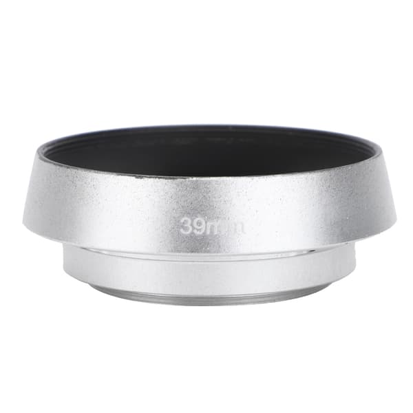 2 stk. hul udformet objektivhætte i aluminiumslegering 39 mm til Leica-kamera, sølv
