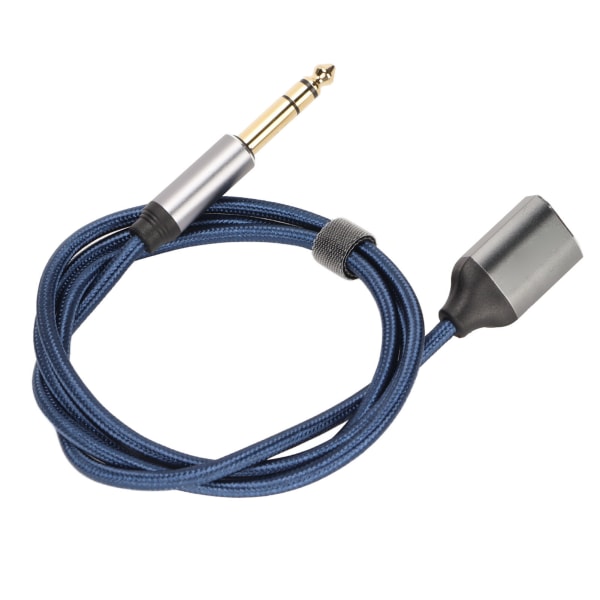 6,35 mm hann til 2 x 3,5 mm hunnadapterkabel Anti-interferens lydkabel for 6,35 mm sokler lydutstyr
