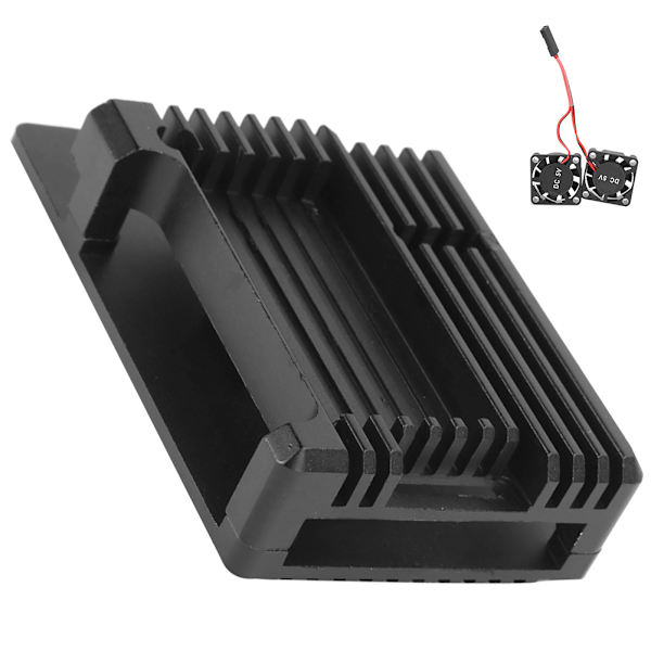Skyddslåda i aluminiumlegering för Raspberry Pi 3 B Typ 2b 3b Chassi Kylfläkt