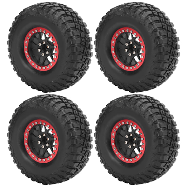 4 kpl Beadlock-vannevanteet Kumirengas 1/10 RC Crawler -auto Hsp/Tamiya/Axial SCX10 D90Musta