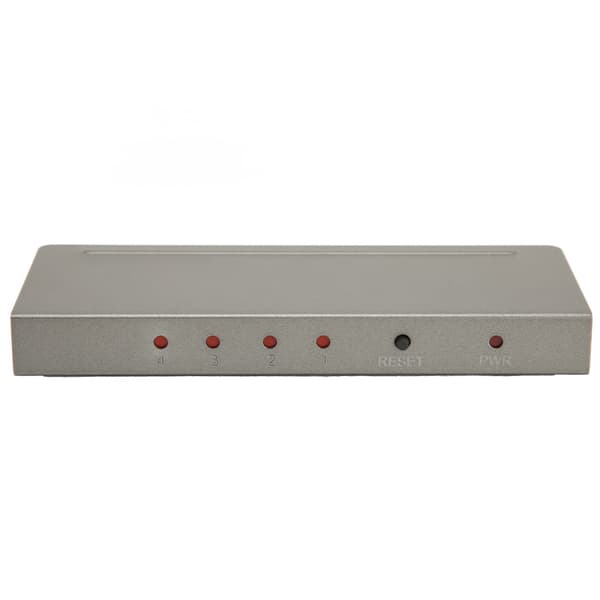HD Multimedia Interface Splitter 4K 1 ind 4 ud understøtter 3D 1080P video-distributør duplikator 100‑240V UK-stik
