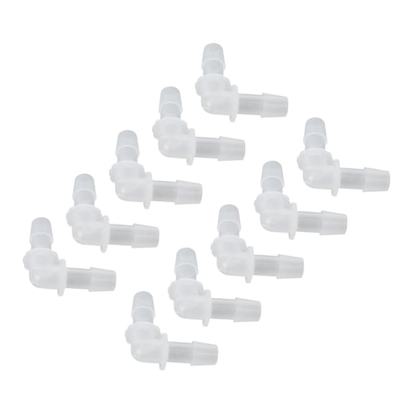 10 st Rörböj Koppling 90 Grader Anslutningsadapter L Form Lika Diameter Plastkopplingar 9.5mm