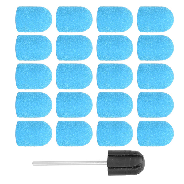 Nail Art Cap Nagelborr Polering Slipning Slipband Set (13 x 19 mm)Blå