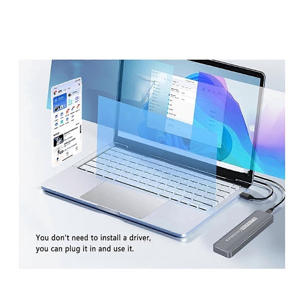 M.2 NVMe HDD-kabinett USB3.2 GEN2x2 20 Gbps HDD-kabinett