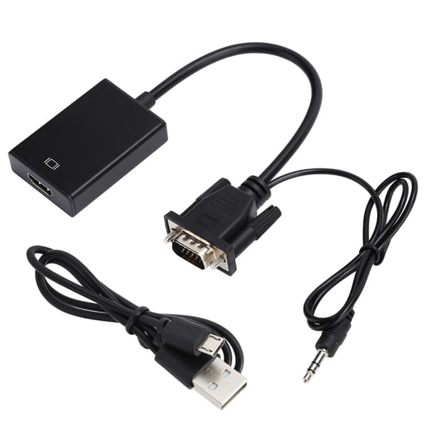 VGA-HD Multimedia Interface -sovitinkaapeli äänikaapelilla 1080P VGA-muunnin
