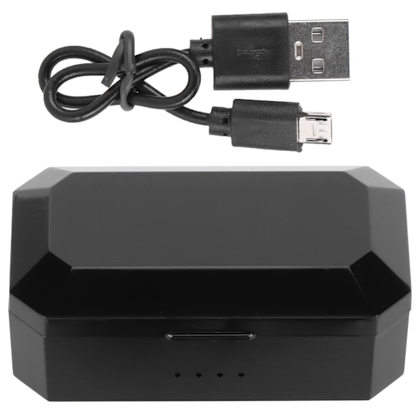 Binaurale Bluetooth-hovedtelefoner, bærbare Bluetooth-headset, øretelefoner til kørsel, sort