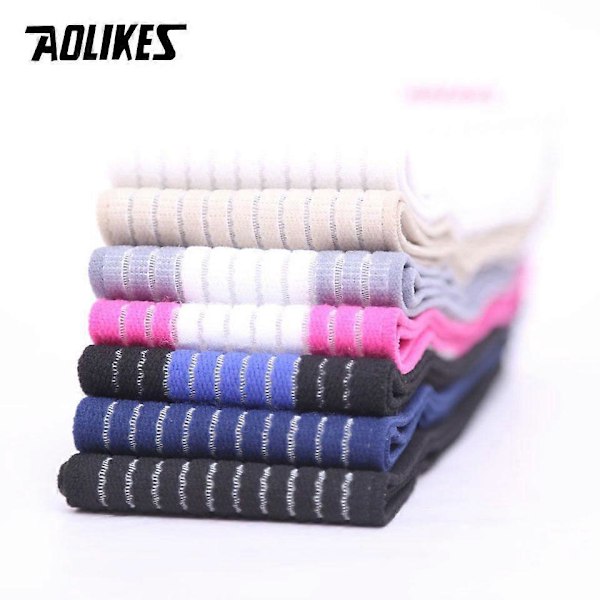 AOLIKES 1 st Elastiskt Sport Knäskydd Tejp Skruvskydd Kompression för Ankel Ben Handled Hög Elastisk Nylon Wrap SvartmedBlå 120cm