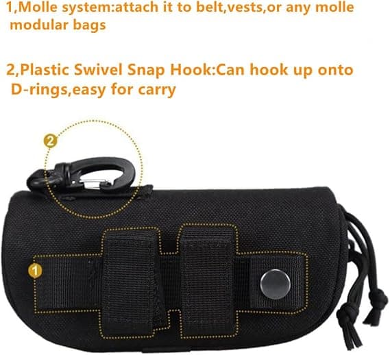 1 pc Tactical MOLLE Goggles Case Shockproof Protective Box Po