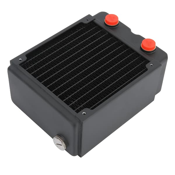 Dator Vattenkylning Koppar Radiator 3-Lager 12-Rör PC Kylfläns 120mm G1/4