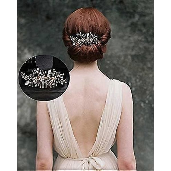 Hårkam Diadem - Blomma Bröllop Kristall Brudhår Smycke Brudhår Accessoarer Hårkam