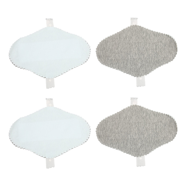 4 stk Gjenbrukbare Mens Pads Vaskbare Kvinnelige Pads Lekkasjefrie Vanlig Absorpsjon Pustende for Kvinner S 18.5x13.5cm / 7.28x5.31in