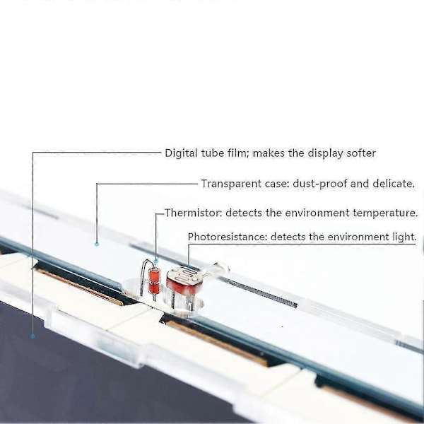 DIY Digitaalinen LED-kellosarja 4-numeroinen Valonsäätö Lämpötila Päivämäärä Aikanäyttö Läpinäkyvällä Kotelolla_SZXM