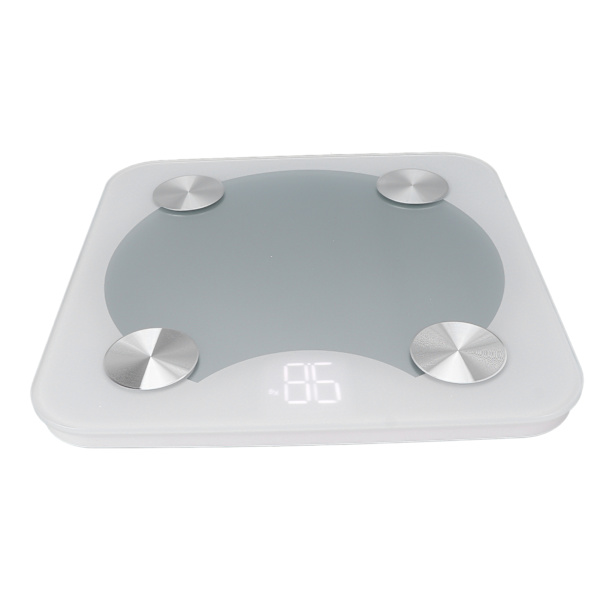 Digitaalinen vaaka, ammattimainen Bluetooth LED-näyttö, älykäs kehon rasvavaaka miehille ja naisille (valkoinen)