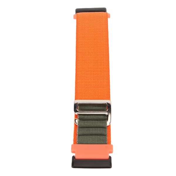 Elastisk vevd nylon smartklokkebånd erstatningstilbehør som passer til Fitbit Versa 4 3 Sense 2 Oransje og Grønn
