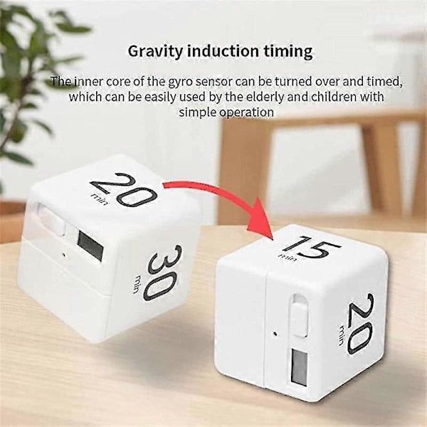 Miracle Cube Timer Hvid Køkken Timer Børne Timer Trænings Timer Moderne