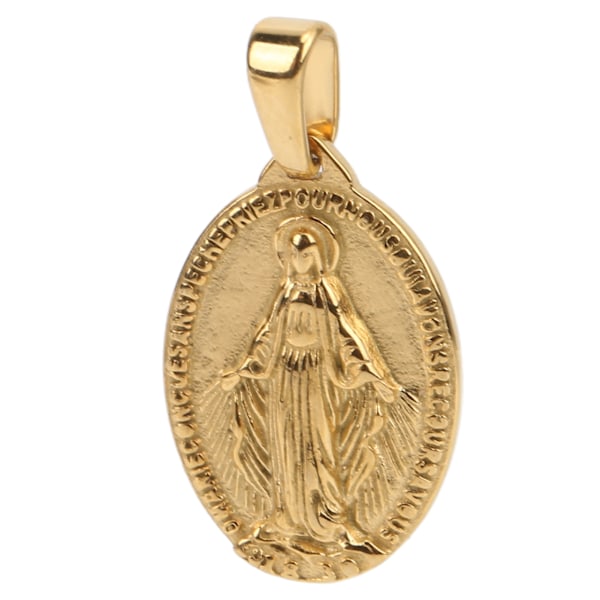 Katolsk medalj i guldmetall, hållbart material, detaljerad design, kreativitet, Jesus-accessoarer