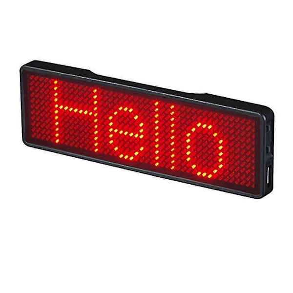2023 Engros Genopladelig Bluetooth Digital LED Badge DIY Programmerbar Scrollende Besked Varemærke Mini LED Display LED Navneskilt Tag Til Fest Begivenhed