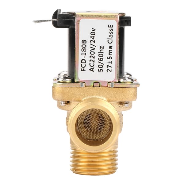 Messing AC220V G1/2 Normalt Lukket Pilotstyret Vandindløb Elektrisk Magnetventil