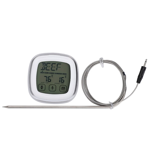 Trådløs madtermometer Elektronisk digital touch screen med timeralarm til sukkerkogning grill