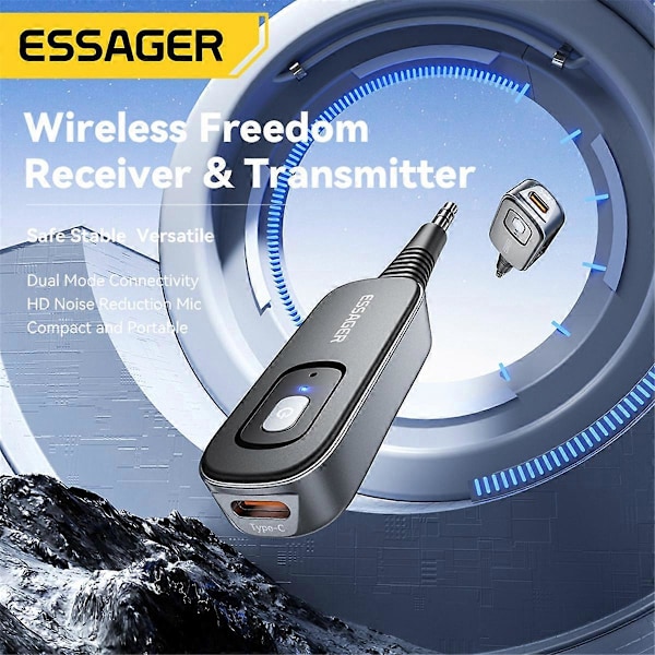 Bluetooth Audio Receiver Transmitter med Mikrofon Stereo Musik