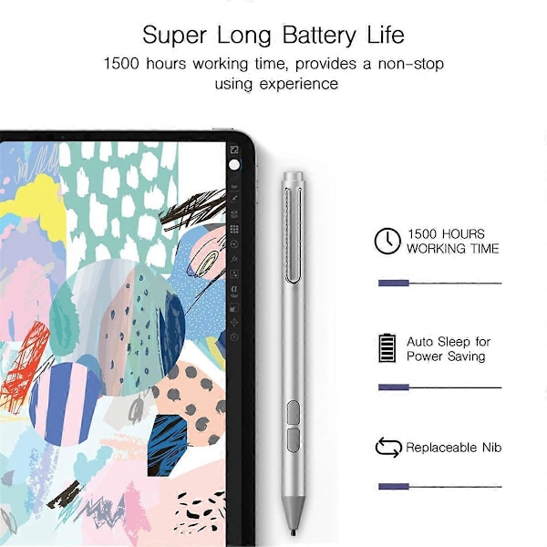 4096 niveauer Stylus Pen til Surface USB-C opladning til Microsoft,B