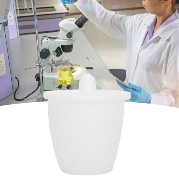 Laboratoriedegel med hög form PTFE-degelbägare med lock Experimentella förnödenheter 30 ml