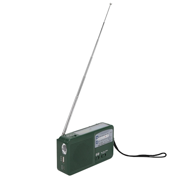 Plast utomhus nödlampa radio handvev generera elektricitet multifunktionell ficklampa mobiltelefonladdning